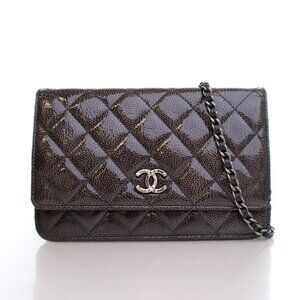 Chanel Patent Wallet On Chain (WOC)